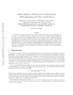 Online Minimax Multiobjective Optimization: Multicalibeating and Other
  Applications