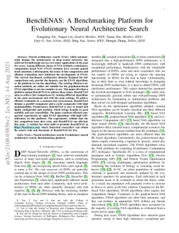 BenchENAS: A Benchmarking Platform for Evolutionary Neural Architecture
  Search