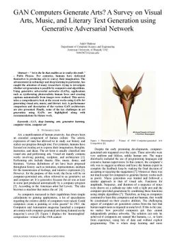 GAN Computers Generate Arts? A Survey on Visual Arts, Music, and
  Literary Text Generation using Generative Adversarial Network