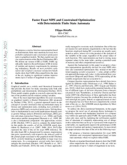 Faster Exact MPE and Constrained Optimization with Deterministic Finite
  State Automata
