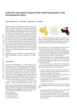 LatticeNet: Fast Spatio-Temporal Point Cloud Segmentation Using
  Permutohedral Lattices