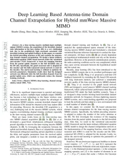 Deep Learning Based Antenna-time Domain Channel Extrapolation for Hybrid
  mmWave Massive MIMO