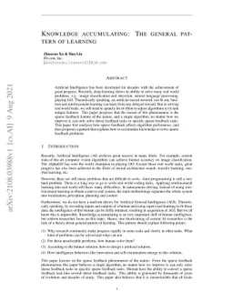 Knowledge accumulating: The general pattern of learning