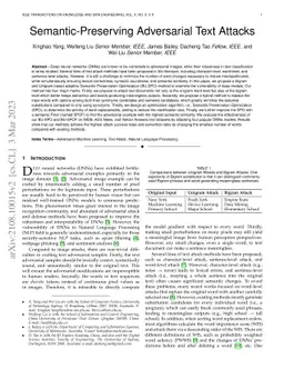 Semantic-Preserving Adversarial Text Attacks