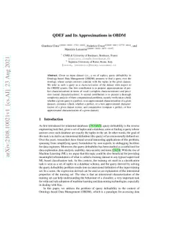 QDEF and Its Approximations in OBDM