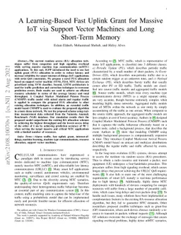 A Learning-Based Fast Uplink Grant for Massive IoT via Support Vector
  Machines and Long Short-Term Memory