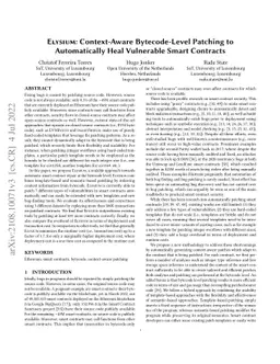Elysium: Context-Aware Bytecode-Level Patching to Automatically Heal
  Vulnerable Smart Contracts
