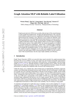Graph Attention MLP with Reliable Label Utilization