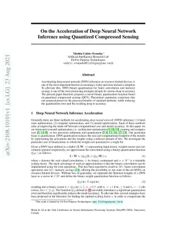 On the Acceleration of Deep Neural Network Inference using Quantized
  Compressed Sensing