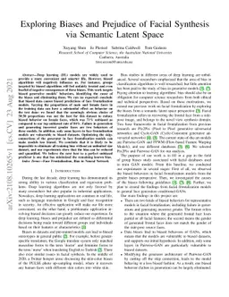 Exploring Biases and Prejudice of Facial Synthesis via Semantic Latent
  Space