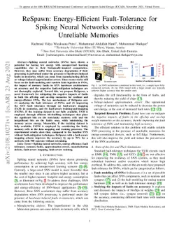 ReSpawn: Energy-Efficient Fault-Tolerance for Spiking Neural Networks
  considering Unreliable Memories