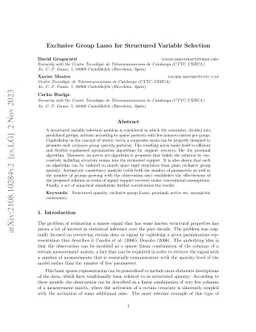 Exclusive Group Lasso for Structured Variable Selection