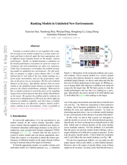 Ranking Models in Unlabeled New Environments