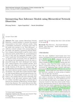 Interpreting Face Inference Models using Hierarchical Network Dissection