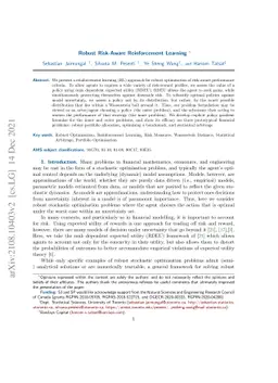 Robust Risk-Aware Reinforcement Learning