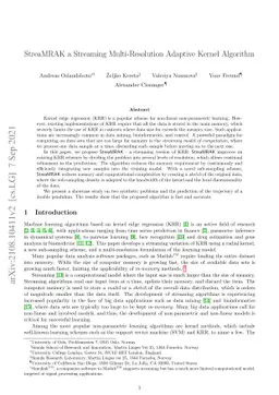 StreaMRAK a Streaming Multi-Resolution Adaptive Kernel Algorithm