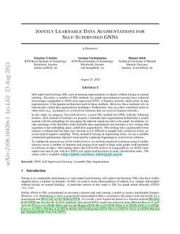 Jointly Learnable Data Augmentations for Self-Supervised GNNs