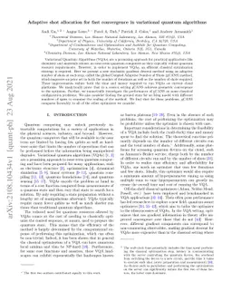 Adaptive shot allocation for fast convergence in variational quantum
  algorithms