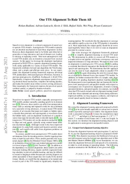 One TTS Alignment To Rule Them All