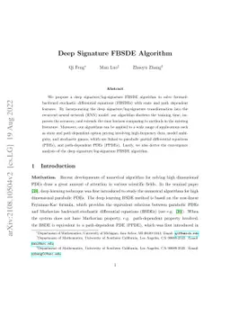 Deep Signature FBSDE Algorithm