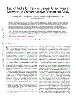 Bag of Tricks for Training Deeper Graph Neural Networks: A Comprehensive
  Benchmark Study
