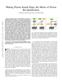 Making Person Search Enjoy the Merits of Person Re-identification