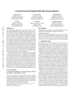 Counterfactual Explainable Recommendation