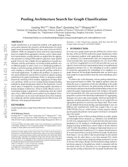 Pooling Architecture Search for Graph Classification