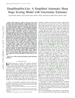 DeepSleepNet-Lite: A Simplified Automatic Sleep Stage Scoring Model with
  Uncertainty Estimates