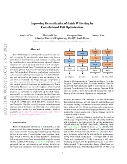Improving Generalization of Batch Whitening by Convolutional Unit
  Optimization