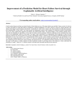 Improvement of a Prediction Model for Heart Failure Survival through
  Explainable Artificial Intelligence