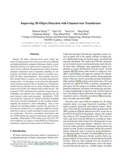 Improving 3D Object Detection with Channel-wise Transformer