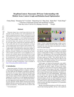 DeepPanoContext: Panoramic 3D Scene Understanding with Holistic Scene
  Context Graph and Relation-based Optimization
