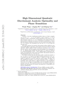 High Dimensional Quadratic Discriminant Analysis: Optimality and Phase
  Transitions