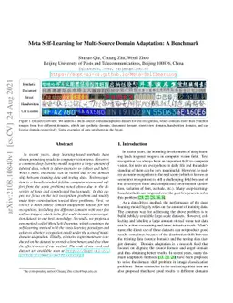 Meta Self-Learning for Multi-Source Domain Adaptation: A Benchmark