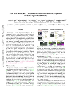 Tune it the Right Way: Unsupervised Validation of Domain Adaptation via
  Soft Neighborhood Density