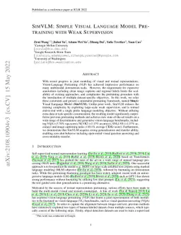SimVLM: Simple Visual Language Model Pretraining with Weak Supervision