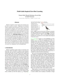 Field-Guide-Inspired Zero-Shot Learning