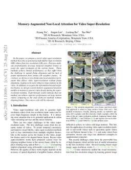 Memory-Augmented Non-Local Attention for Video Super-Resolution