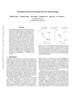 Learning Class-level Prototypes for Few-shot Learning