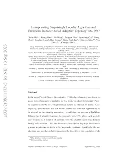 Incorporating Surprisingly Popular Algorithm and Euclidean
  Distance-based Adaptive Topology into PSO
