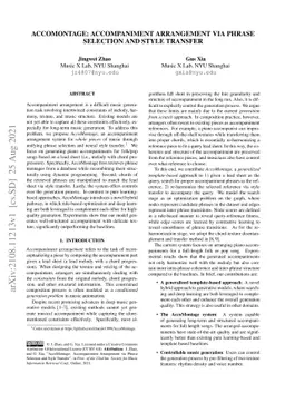 AccoMontage: Accompaniment Arrangement via Phrase Selection and Style
  Transfer