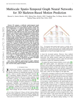 Multiscale Spatio-Temporal Graph Neural Networks for 3D Skeleton-Based
  Motion Prediction