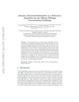 Domain Adversarial RetinaNet as a Reference Algorithm for the MItosis
  DOmain Generalization Challenge