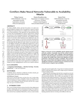 Certifiers Make Neural Networks Vulnerable to Availability Attacks