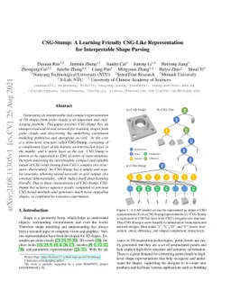 CSG-Stump: A Learning Friendly CSG-Like Representation for Interpretable
  Shape Parsing
