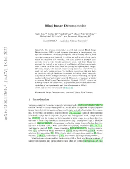 Blind Image Decomposition