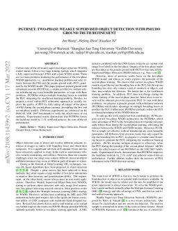 PGTRNet: Two-phase Weakly Supervised Object Detection with Pseudo Ground
  Truth Refinement