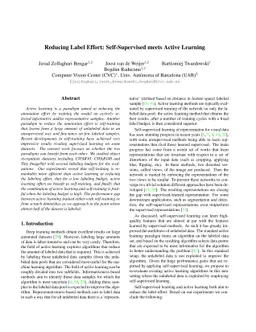 Reducing Label Effort: Self-Supervised meets Active Learning
