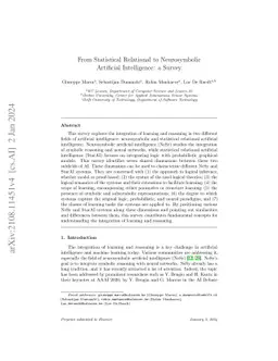 From Statistical Relational to Neurosymbolic Artificial Intelligence: a
  Survey